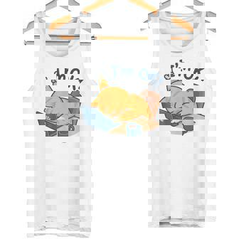 I'm Ok おかしな猫 在宅勤務 コーヒーミーム タンクトップ - Kawaiitshirt