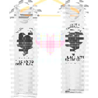 I'm Only Here For The In Kilts タータンチェック ハート タンクトップ - Kawaiitshirt