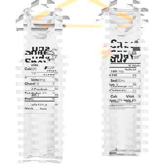 Ice Cream Sundaes Sunday Costume Family Food Nutrition Facts Tank Top | Mazezy