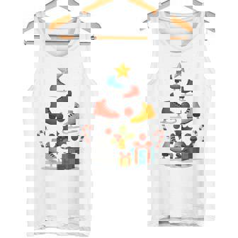 Ice Skating Ice Skater Figure Skating Christmas Tree Xmas Tank Top | Mazezy