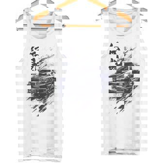 Japanese Drift Street Car Dark Ink Art Legendary JDM Tank Top | Mazezy
