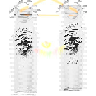 Junenth まつげ アフリカの目 美しい タンクトップ - Kawaiitshirt