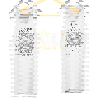Just An Egg-Cited Goose キュート イースター バニー アヒル ファミリー 春 タンクトップ - Kawaiitshirt