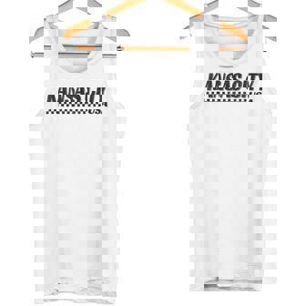 Kansas City USA Checkered Flag KC Racing Motorsports Tank Top Tank Top | Mazezy