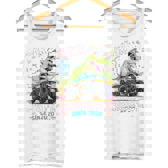 Kids 6nd Birthday Monster Truck Dinosaur Since 2020 Rawr I'm 6 Tank Top | Mazezy