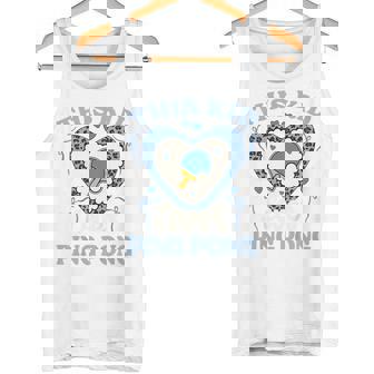 Kids This Kid Loves Ping Pong Lover Leopard Print Table Tennis Tank Top | Mazezy