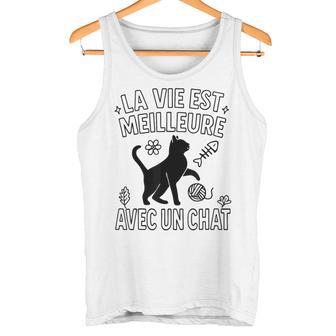 Laie Est Meilleure Avec Un Chat Ideé Chats Débardeur e - Cadeauxyz