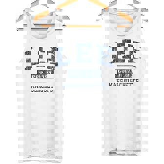 Lee Massachusetts Ma ビンテージスポーツデザイン ネイビー 長袖tシャツ タンクトップ - Kawaiitshirt