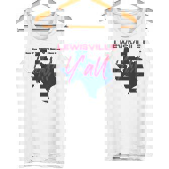 Lewisville Texas Y'All TX Pride State Map Cute Tank Top | Mazezy