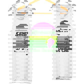 Livermore Wine Country Purple And Green Grapes With Stripes Tank Top | Mazezy