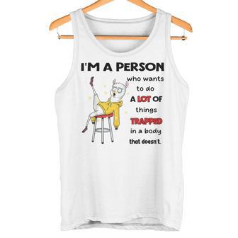 Llama I'm A Person Who Wants To Do A Lot Of Things Trapped Tank Top | Mazezy