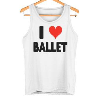 I Love Ballet Bailarina De Estudio De Baile Del Corazón Camiseta sin mangas - Regaloses