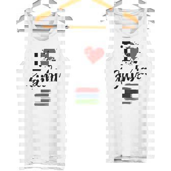 I Love Gambia Heart Flag Gambia Tank Top | Mazezy