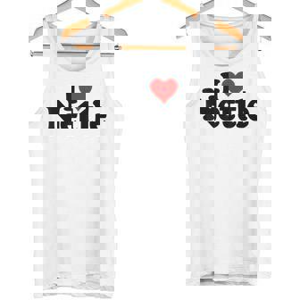 I LOVE HEART NETTLE NAME ON A TEE Tank Top | Mazezy