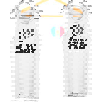 I Love Mexico ハートフラッグ レトロ 旅行 お土産 タンクトップ - Kawaiitshirt