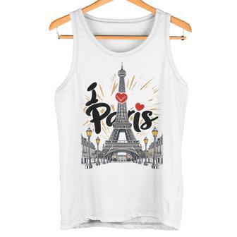 I Love Paris Torre Eiffel Francia Recuerdo Francés Camiseta sin mangas - Regaloses