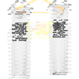 Love Our Veterans Flag Patriotic Military Family Support Tank Top | Mazezy