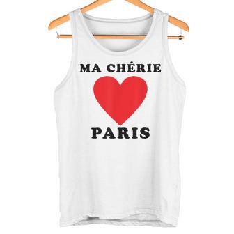 Ma Chérie Paris I Love Paris Torre Eiffel Francia Camiseta sin mangas - Regaloses