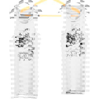 Mechanics Car Enthusiast Men Engine Pieces Cars Tank Top | Mazezy