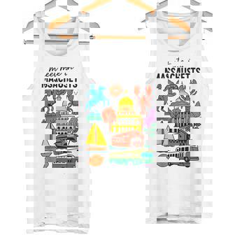 Meet Me In Massachusetts Cute US State Travel Retro Tank Top | Mazezy