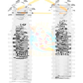 Mele Kalikimaka Hawaii Christmas Surfing Hawaiian Santa Tank Top | Mazezy
