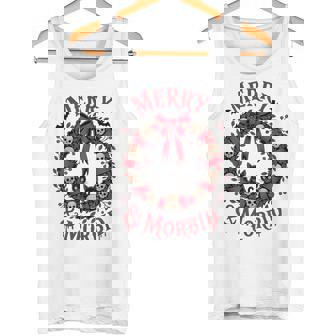 Merry And Morbid Christmas Cute Cats Goth Creepy Xmas Tank Top | Mazezy