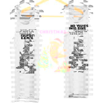 Mind Yo Business Christmas Is Expensive Cow Tank Top | Mazezy