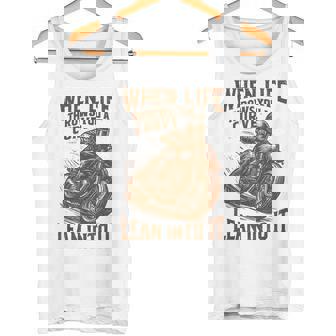 Motorcycle Dirt Bike Biker When Life Throws You A Curve Tank Top | Mazezy