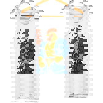 Muscular Martial Arts Chicken In Samurai Gi Warrior Tank Top | Mazezy