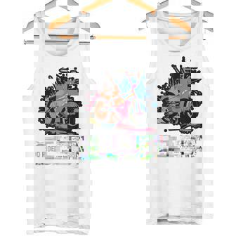 Neon BMX Jumping Silhouette Tank Top Tank Top | Mazezy