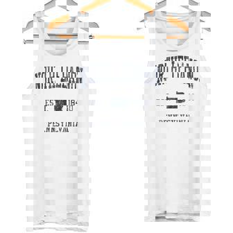 North Lebanon PA JN1 Vintage Athletic Blue Tank Top | Mazezy