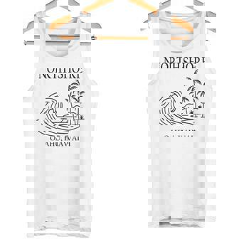 North Shore Oahu Hawaii Minimalist Beach Travel Souvenir Tank Top | Mazezy