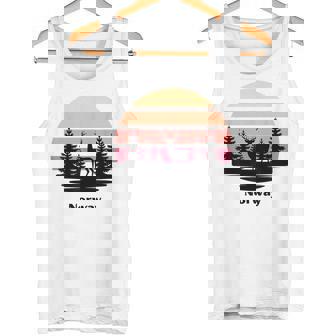 Norway Michigan Retro Sunset Up North Deer Midwest Tank Top | Mazezy