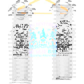 In November We Wear Blue Diabetes Awareness Month T1D Gnomes Tank Top | Mazezy