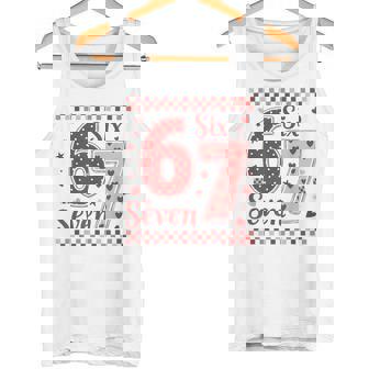 Number 67 Full Of Hearts Cute Pattern 67 Valentines Day Tank Top | Mazezy
