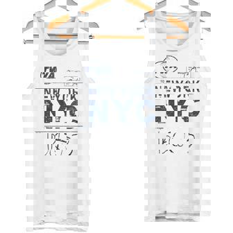 Nyc New York ヴィンテージ 航空会社タグ エアライナー フライングトラベル 長袖tシャツ タンクトップ - Kawaiitshirt