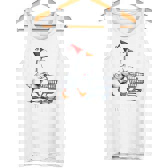 Off To Cause a Kerfuffle Silly Bird Witch Hat Shopping Cart Tank Top Tank Top | Mazezy