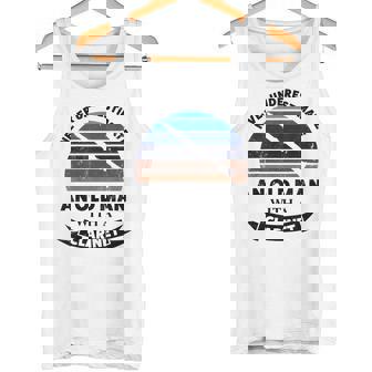 Old Man With Clarinet Dad Secret Santa Tank Top | Mazezy