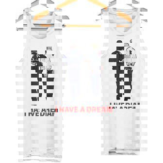 On Back I Have A Dream Trump Police 格言 男性 タンクトップ - Kawaiitshirt