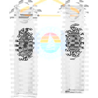 Orange County California CA Vintage Sailboat Retro 70s Tank Top | Mazezy