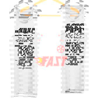 Papa Of The Two Fast 2nd Birthday Racing Car Family Tank Top | Mazezy