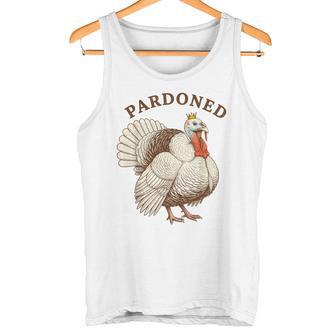 Pardoned Gobble Turkey For Thanksgiving Tank Top | Mazezy