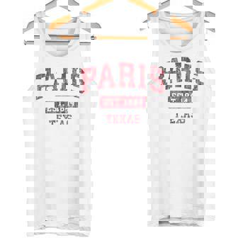 Paris Texas Tx ビンテージスポーツデザイン レッドデザイン タンクトップ - Kawaiitshirt