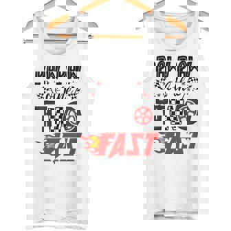 Paw Paw Of The Two Fast 2nd Birthday Racing Car Family Tank Top | Mazezy