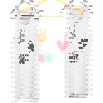 Peace Love Bell Peppers Premium Tank Top | Mazezy