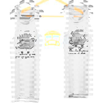 Peace Love Bus Driver School Bus Driver Kids Tank Top | Mazezy