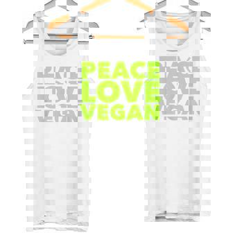 Peace Loveegan クール ベジタリアンとビーガン タンクトップ - Kawaiitshirt