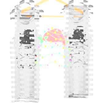 Pepe Claus Christmas Santa Hat Lights Pajama Xmas Tank Top | Mazezy