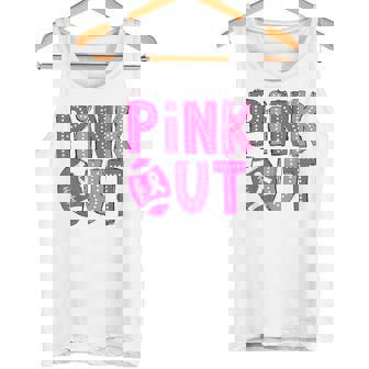 Pink Out American Football Tackle Breast Cancer Awareness Tank Top | Mazezy