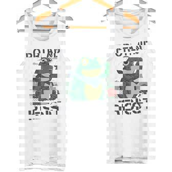 Portland Resist Frog Activist Fist Up City Protest Meme Tank Top | Mazezy